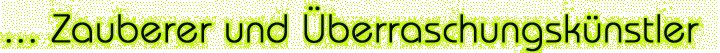 Ihr Zauber und Überraschungskünstler